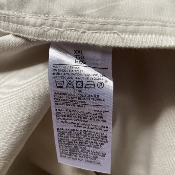 Old Navy Extra High-Rise Taylor Straight Trousers XXL Beige With Pockets Recycle - Picture 6 of 10